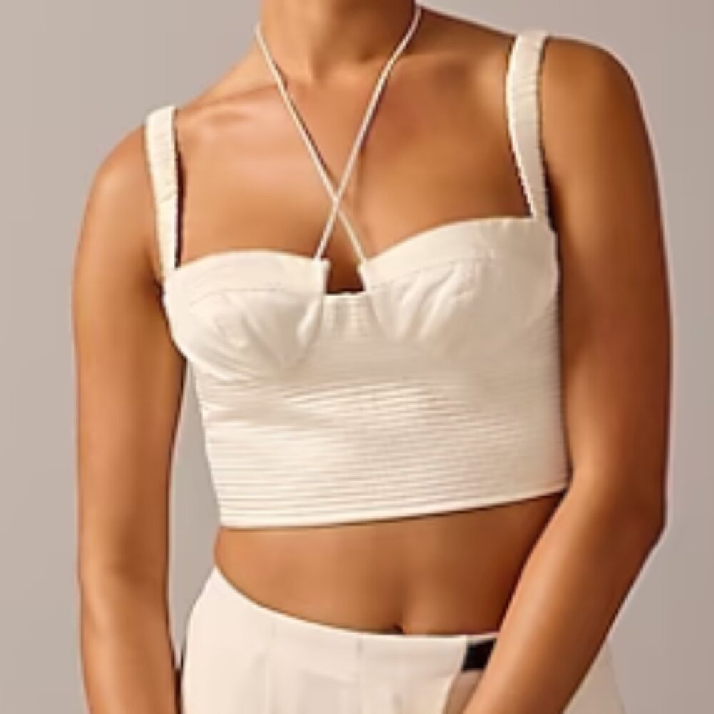 NWT Limited-edition Anna October JCrew cropped bustier top.